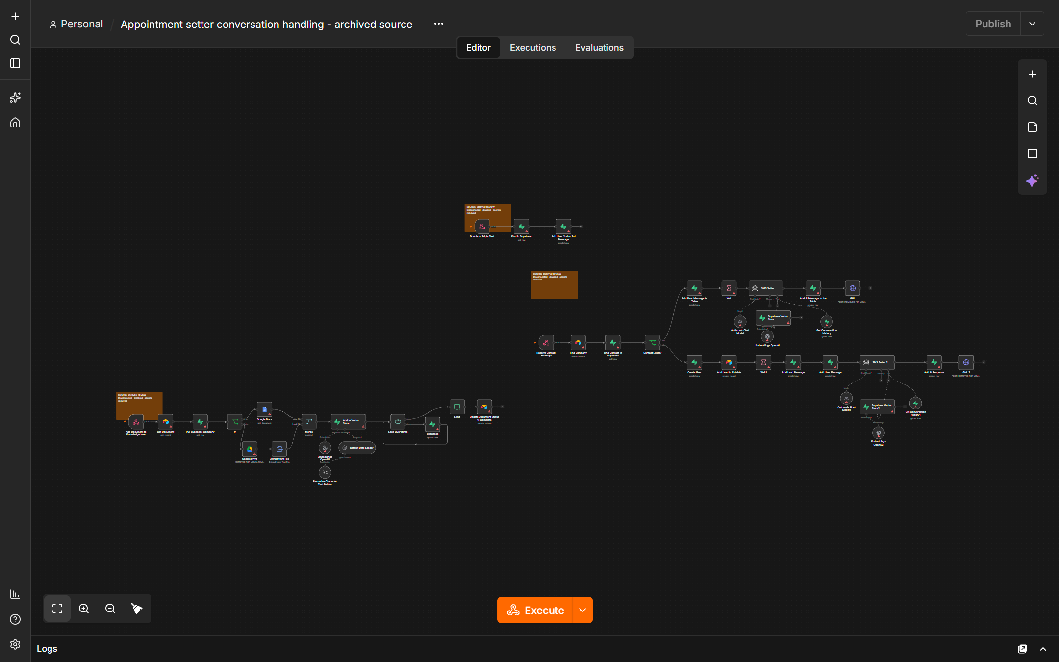 Original appointment-setter workflow